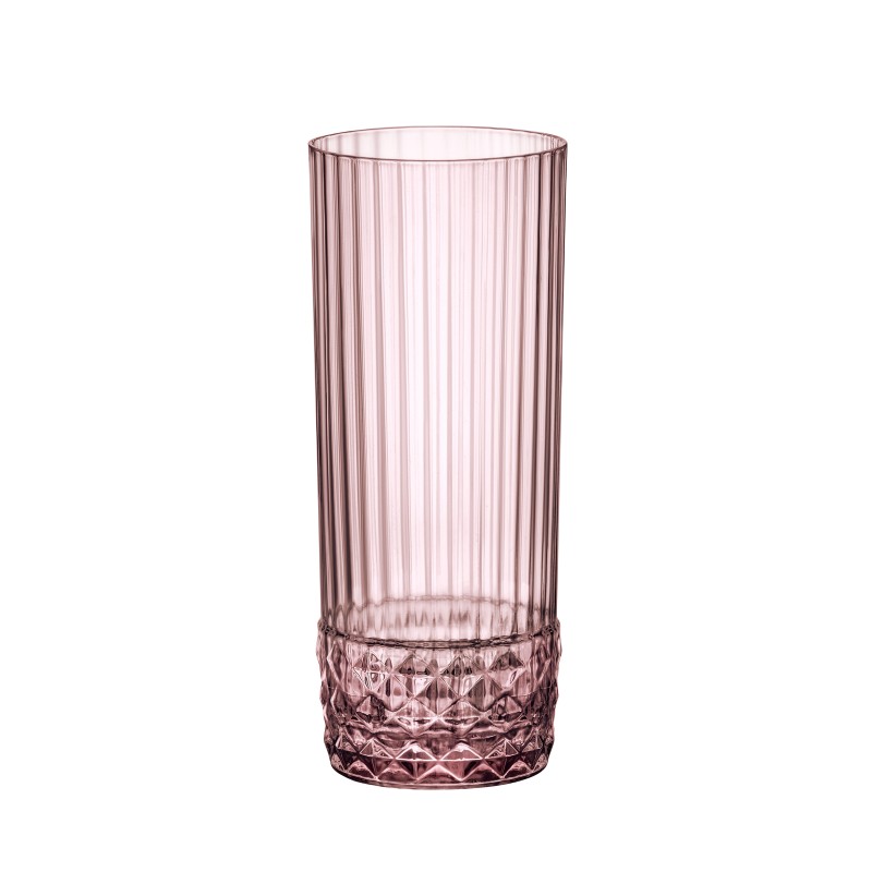 6 VERRES FORME HAUTE AMERICA'20S 40CL LILAS