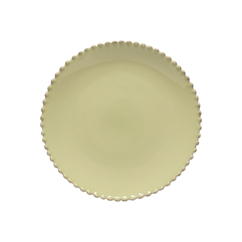 6 ASSIETTES PLATES PEARL  28 CM LILLY GREEN