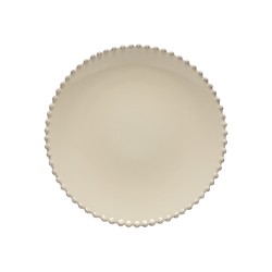 6 ASSIETTES PLATES PEARL CREAM 28 CM