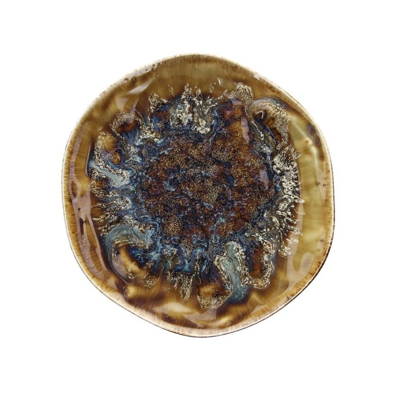 6 ASSIETTES RONDES 33CM REEF OYSTER