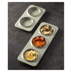ASSIETTE RECTANGULAIRE 3 COMPARTIMENTS AMBAR