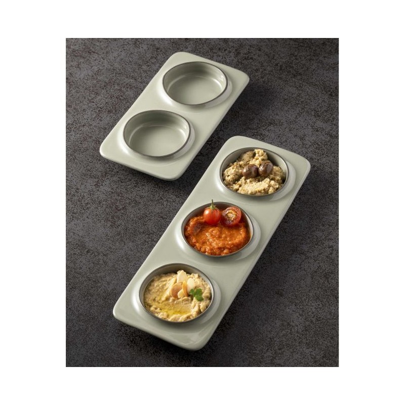 ASSIETTE RECTANGULAIRE 3 COMPARTIMENTS AMBAR