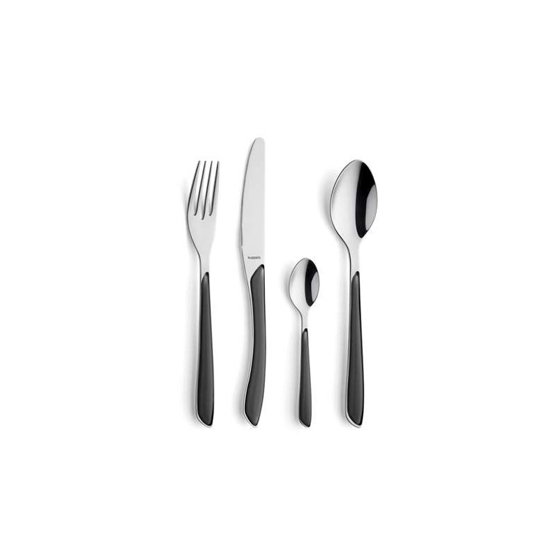 6 COUTEAUX DE TABLE PRISMA GRIS ARDOISE