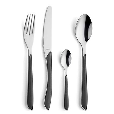 6 COUTEAUX DE TABLE PRISMA GRIS ARDOISE