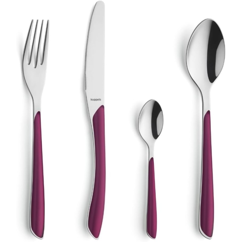 6 FOURCHETTES DE TABLE PRISMA FRAMBOISE