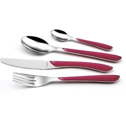 6 CUILLERES DE TABLE PRISMA FRAMBOISE