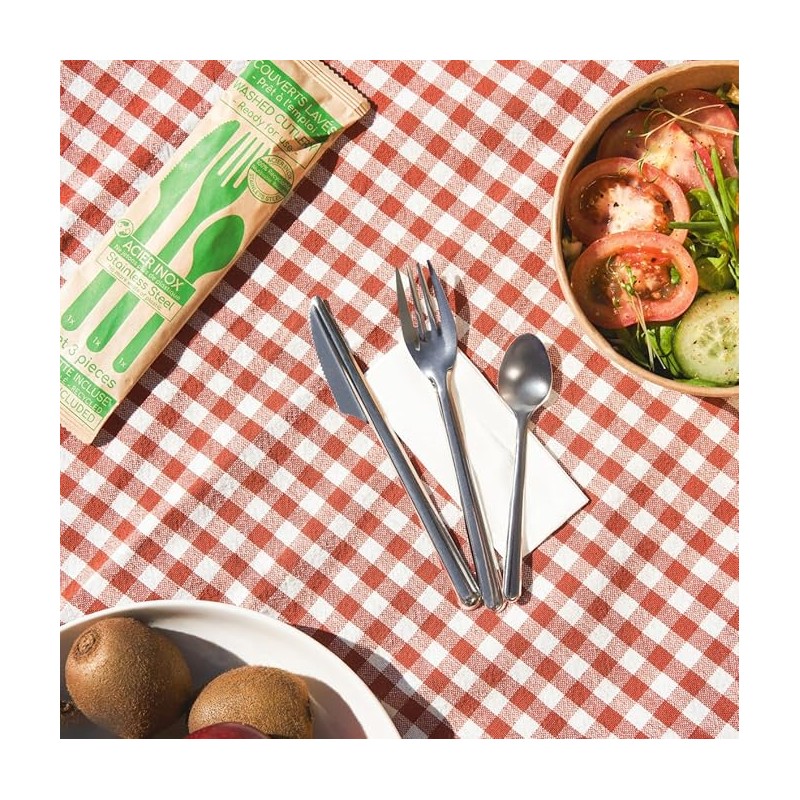 50 KITS COUVERTS 3 PIECES JETABLE