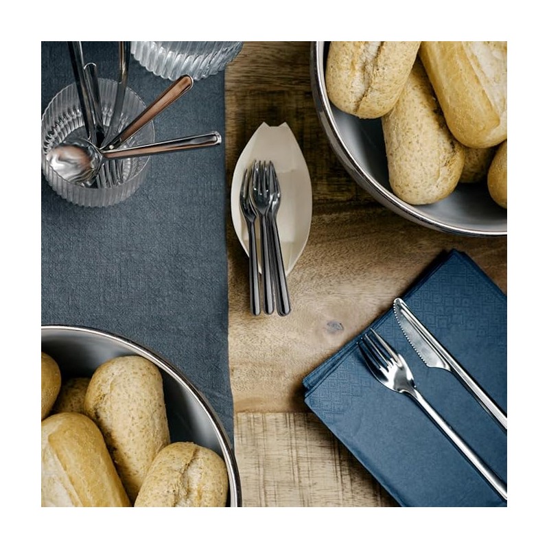 50 KITS COUVERTS 3 PIECES JETABLE