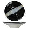 6 ASSIETTES A PATES 27 CM CIRCE NOIR & NACRE