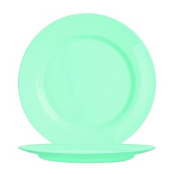 24 ASSIETTES PLATES NOVA AQUITANA TURQUOISE 22.5CM
