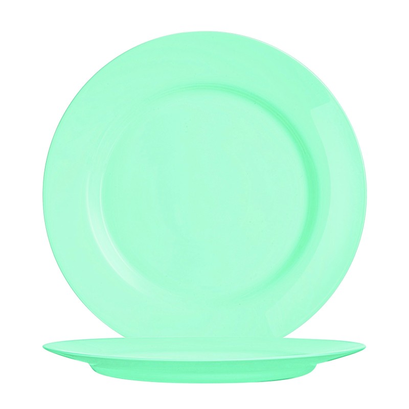 24 ASSIETTES PLATES NOVA AQUITANA TURQUOISE 22.5CM