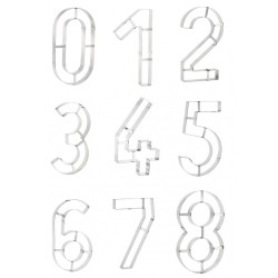 DECOUPOIR CHIFFRE INOX N°0 NUMBER CAKE
