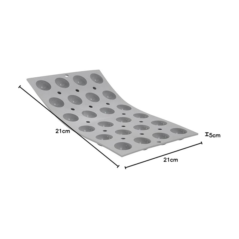 PLAQUE DEMI SPHERE ELASTOMOULE, mousse de silicone