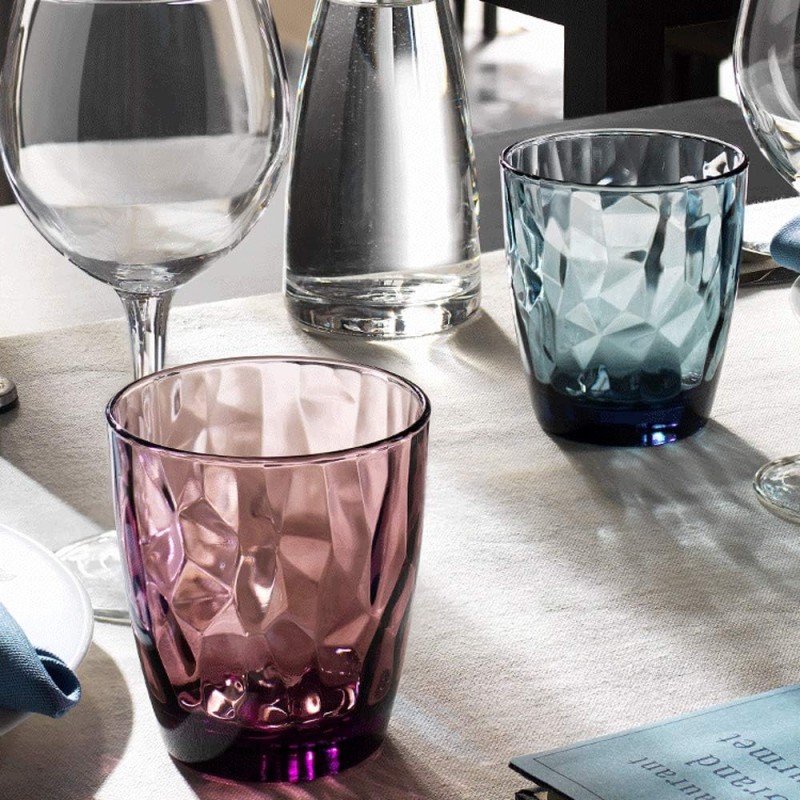 6 GOBELETS DIAMOND 30CL-COULEUR VIOLET