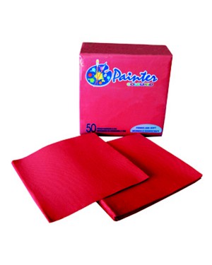 1200 SERVIETTES OUATE POINT A POINT 38X38 ROUGE