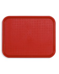 40 PLATEAUX FAST FOOD-ROUGE 46X36CM