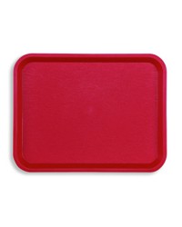 45 PLATEAUX FAST FOOD ROUGES 35 X 27.2 CM