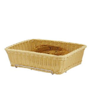 CORBEILLE RECTANGULAIRE -53X32HTX 9 -ROTIN PLASTIQUE