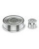 LOT DE 9 DECOUPOIRS RONDS INOX