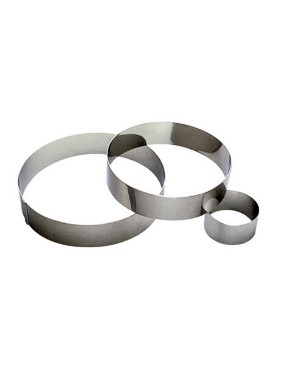 CERCLE À MOUSSE INOX DIAMÈTRE 160x45 MM
