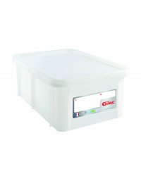 Bac alimentaire 35L blanc avec couvercle