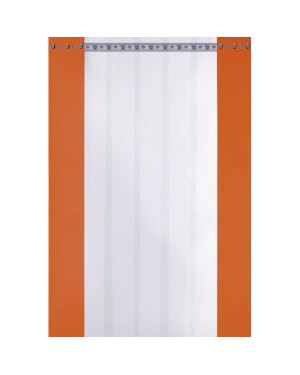 Rideau fixe à lanières pour chambre négative