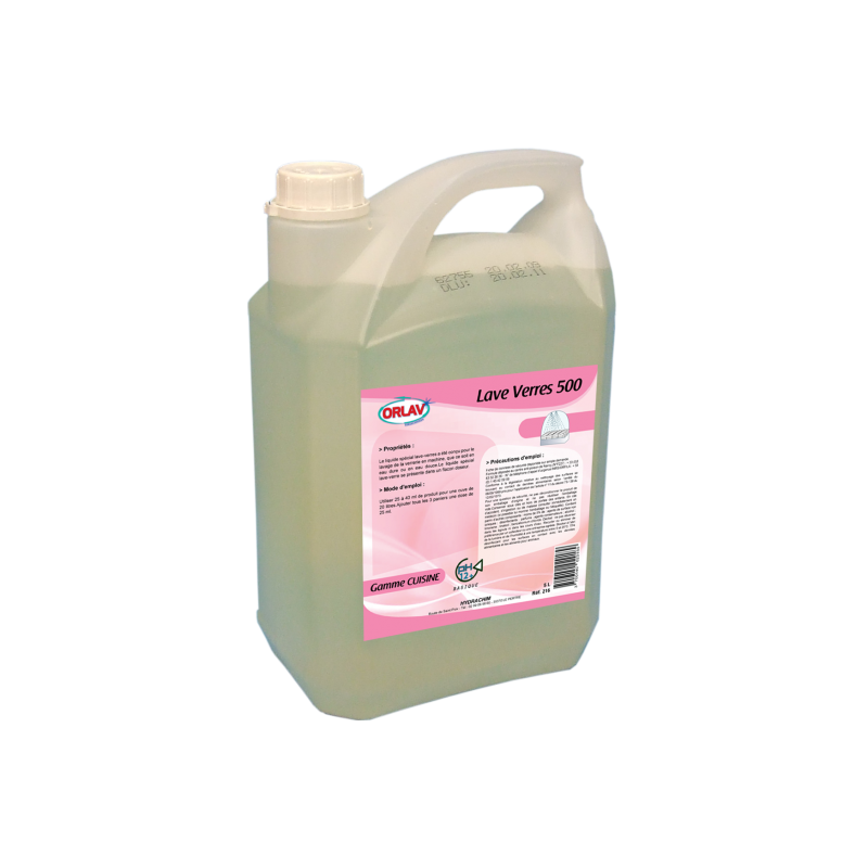 LIQUIDE LAVE VERRES 5L SANS CHLORE