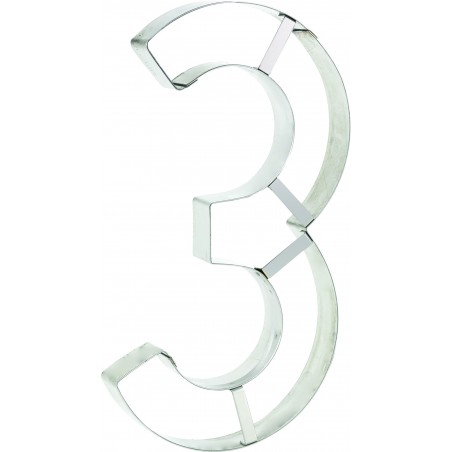 DECOUPOIR CHIFFRE INOX N°3 NUMBER CAKE