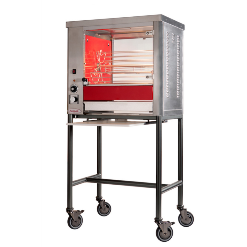 SUPPORT A ROUES POUR ROTISSOIRE A BALANCELLE