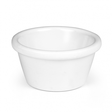 12 RAMEQUINS EN MELAMINE BLANC - 5,5 CL
