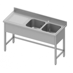 PLONGE 1600x700x900 -2 bacs- égouttoir gauche