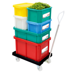 Socle 4 roues pivotantes