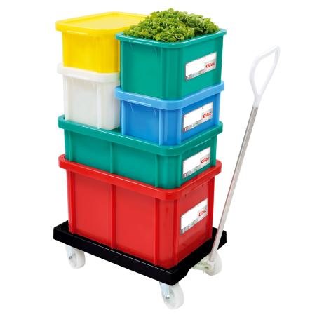 Socle 4 roues pivotantes