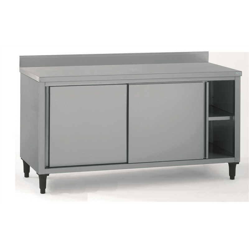 MEUBLE NEUTRE A PORTES COULISSANTES AVEC ROULETTES