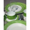 6 ASSIETTES PLATES 23.5CM  VERT
