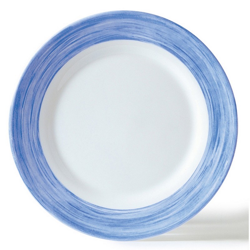 6 ASSIETTES PLATES 19.5CM BLEU
