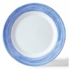6 ASSIETTES PLATES 19.5CM BLEU
