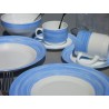 6 ASSIETTES PLATES 19.5CM BLEU