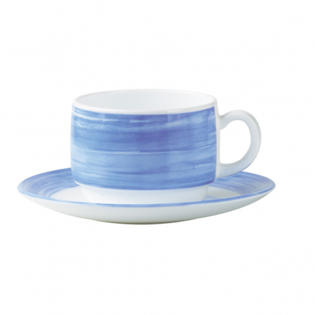 6 SOUS TASSES A THE BLEU 14CM