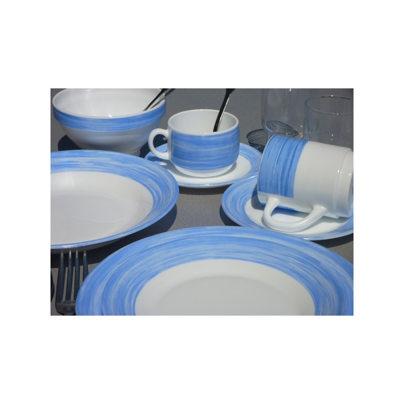 6 SOUS TASSES A THE BLEU 14CM