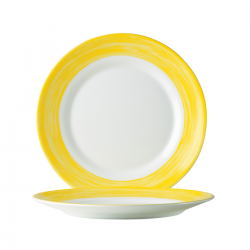 6 ASSIETTES CREUSES 22.5CM JAUNE