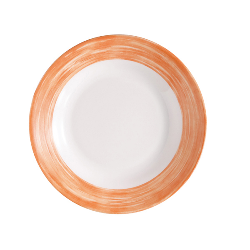 6 ASSIETTES CREUSES 22.5CM ORANGE