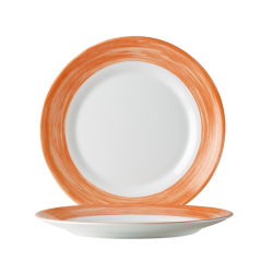 6 ASSIETTES PLATES 15.5CM ORANGE