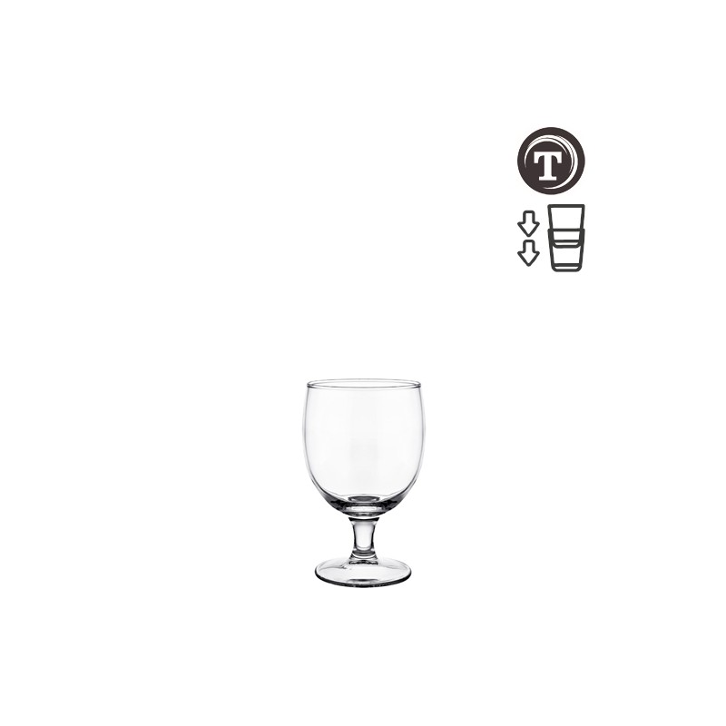 12 VERRES A PIEDS STACK 25CL