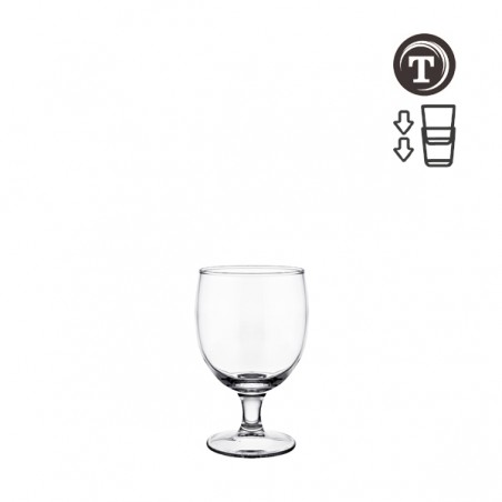 12 VERRES A PIEDS STACK 25CL