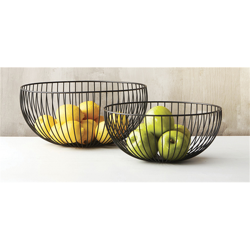 CORBEILLE A FRUITS NOIRE-17CM