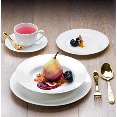 6 SMART ASSIETTES PLATES BLANCHE DIAMETRE 19CM