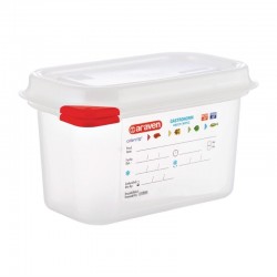 BOITE HERMETIQUE PP GN1/9- 100MM- 1L TRANSPARENT