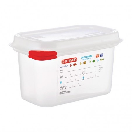 BOITE HERMETIQUE PP GN1/9- 100MM- 1L TRANSPARENT