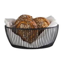 CORBEILLE EN METAL NOIRE